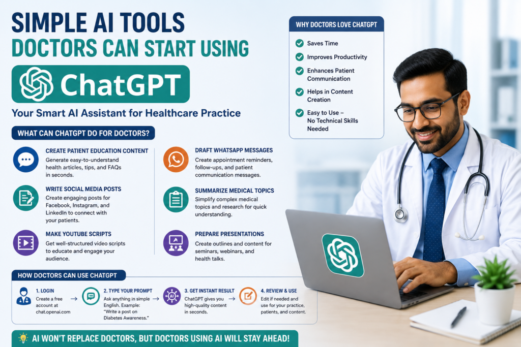 Simple AI Tools Doctors Can Start Using

ChatGPT